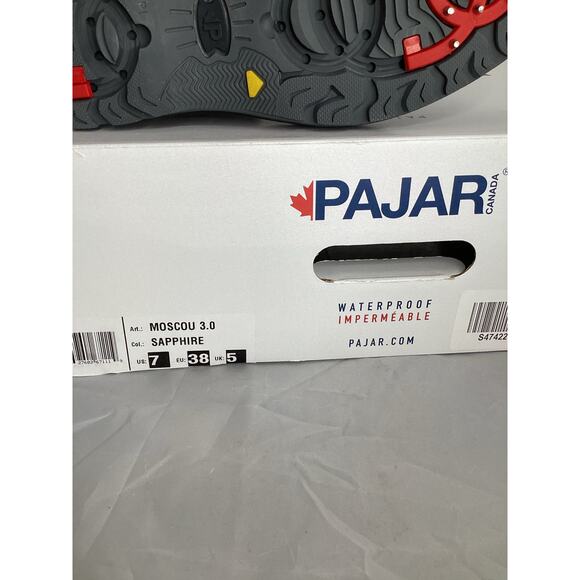 PAJAR Women’s Moscou 3.0 Snow Boots Size US 7 EU 38 Blue Ice Grippers Waterproof - Picture 6 of 10